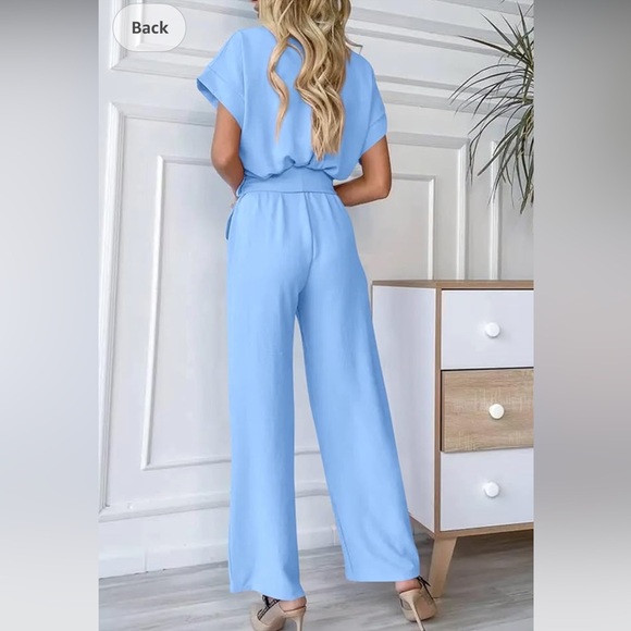 PrettyGarden Casual Short Sleeve Wide Leg Jumpsuit XL NWOT - Picture 5 of 10